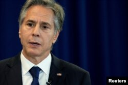 Menteri Luar Negeri AS Antony Blinken berbicara dalam konferensi pers di Nusa Dua, Bali, 9 Juli 2022. (Foto: Stefani Reynolds via REUTERS)