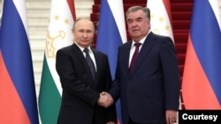 Rossiya va Tojikiston rahbarlari, Dushanbe, 28-iyun, 2022 