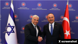 Dışişleri Bakanı Mevlüt Çavuşoğlu ve İsrail Dışişleri Bakanı Yair Lapid