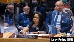 پرامیلا پتن، نماینده ویژه دبیرکل سازمان ملل متحد در امور خشونت جنسی در جنگ. آرشیو