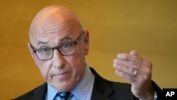 Tom Andrews, the U.N. special rapporteur, speaks during a press conference at a hotel in Kuala Lumpur, Malaysia, June 23, 2022. 