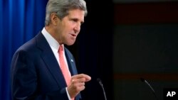 Sakataren Harkokin Wajen Amurka John Kerry yana jawabi kan Siriya rana 26 watan Augusta 2013