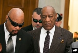 FILE - Actor and comedian Bill Cosby arrives for a court appearance in Norristown, Pennsylvania, Feb. 3, 2016.