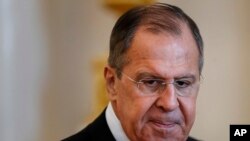 Russian Foreign Minister Lavrov in Moscow, Russia.
