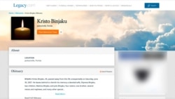 Čitulja za Krista Binjakua