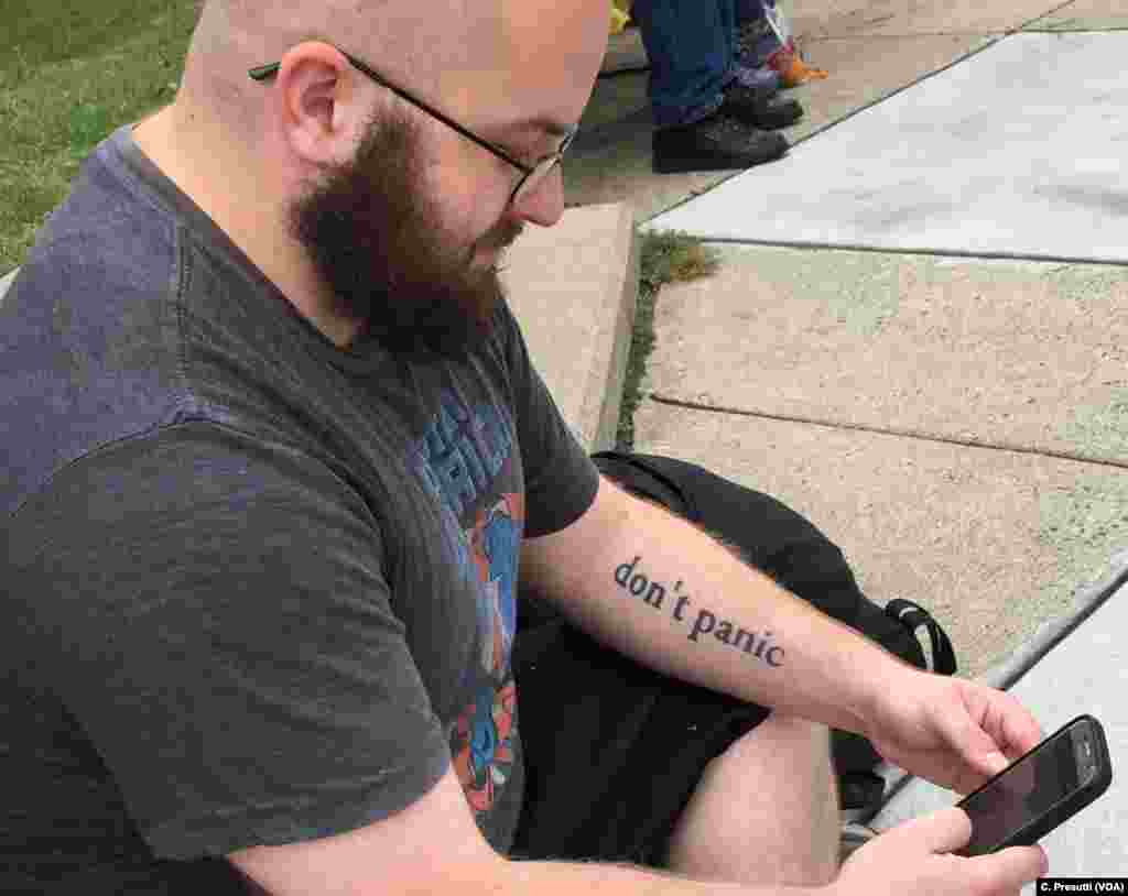 Matt (no last name given) waits for friends to march to the Boston Common. He's a war veteran and says "I don't want my country to look like this with so much hate and people who want to kill everyone else."