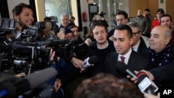 5-Star Movement lawmaker Luigi Di Maio attends the 'Tourism 2030' convention Milan, Italy, Wednesday, Dec. 20, 2017.