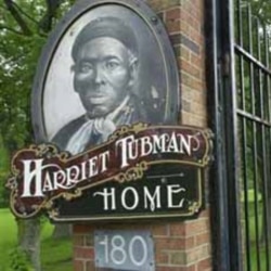 The entrance to the Harriet Tubman Home in Auburn, New York