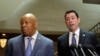 众议院监督委员会主席、共和党议员杰森·查菲茨（Jason Chaffetz）和最资深的民主党成员以利亚·卡明斯众议员发表谈话