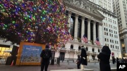 FIL:E - Bursa Efek New York di Distrik Keuangan New York23 Des, ember 2024. (Peter Morgan, Arsip/AP)