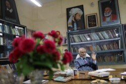Z. Hassan, president of the trust that runs the Shahi Eidgah mosque, speaks during an interaction with Reuters at a library at his residence, in Mathura, in the northern state of Uttar Pradesh, India, Jan. 24, 2022.