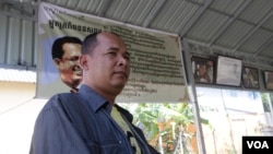 Kem Rithisith, 47, is hoping to capitalize on the CNRP’s absence from the ballot, Takeo province, Cambodia. (Sun Narin/VOA Khmer)