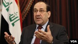 PM Irak Nouri al-Maliki dalam wawancara khusus dengan Associated Press di Baghdad, hari Sabtu (3/12).