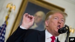 លោក​ប្រធានាធិបតី​ ដូណាល់ ត្រាំ ថ្លែង​ពី​ការ​បិទ​រដ្ឋាភិបាល​នៅ​ក្នុង​សេតវិមាន កាលពី​ថ្ងៃទី១៩ ខែមករា ឆ្នាំ២០១៩។