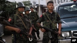 Tentara pemberontak Myanmar di dekat perbatasan China (foto; dok).