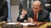 U.S. Special Representative for Venezuela Elliott Abrams points towards Russia's United Nations Ambassador during a tense exchange at a meeting on Venezuela in the U.N. Security Council at U.N. headquarters, Feb. 26, 2019. 