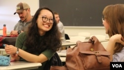 USM undergraduate student Chi Bui in one of her classes.