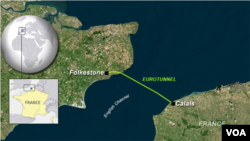 Location of the Eurotunnel