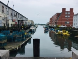 Fisherman’s Wharf is seen in Portland, Maine. (J.Taboh/VOA)