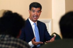 FILE - New York City Councilman Ydanis Rodriguez speaks to reporters during a news conference, in New York, Aug. 24, 2016.