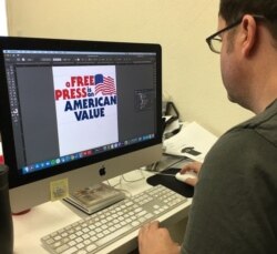 Matt Snow of Boredwalk apparel works on a design. (Photo courtesy Matt Snow)