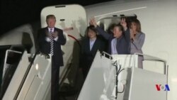 Trump accueille les trois Américains libérés par Pyongyang (vidéo)
