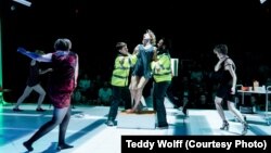 Paramedics administer to Emma (Denise Gough), an alcoholic and addict in People, Places & Things. 