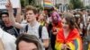 Participants take part at the Equality March, organized by the LGBT community in Kyiv, June 23, 2019.