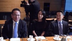 미국에 망명한 북한 노동당 39호실 고위 간부 출신 이정호 씨(왼쪽부터)와 딸 이서현 씨, 아들 이현승 씨.