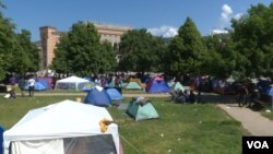 Izbjeglice i migranti raširili šatore u parku preko puta Vijećnice, Sarajevo