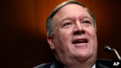 마이크 폼페오 장관이 27일 미 연방 의사당에서 열린 상원 세출위원회 국무·해외활동소위원회 청문회에 출석했다.