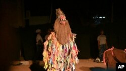 An actor participates in Recreatrales, an international theater festival held in Ouagadougou, Burkina Faso, Oct. 28, 2024.