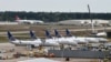 United Airlines planes, including a Boeing 737 MAX 9 model, are pictured at George Bush Intercontinental Airport in Houston, Texas, March 18, 2019. 