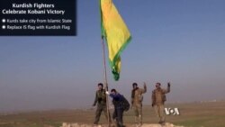 Kurdish Fighters Celebrate Kobani Victory
