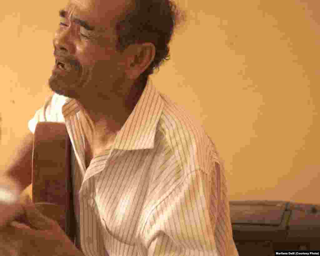 In his song “Defeat the Giant,” Cambodian master musician, Soun San, gives voice to genocide victims anywhere.