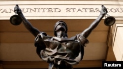 FILE - A view of the U.S. District Courthouse in Alexandria, Va, Aug. 16, 2018.