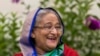 Bangladeshi Prime Minister Sheikh Hasina interacts with journalists in Dhaka, Bangladesh, Dec. 31, 2018. 