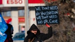 A convoy of truckers started off from Vancouver on Jan. 23, 2022 on its way to protest against the COVID-19 related mandates in the capital city of Ottawa.