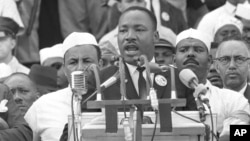 Martin Luther King giving his famous "I Have a Dream" speech in 1963.