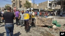 محل انفجار ناشی از حمله موشکی در سوریه (آرشیو)