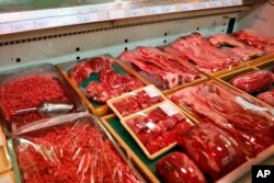Domestically produced Chinese beef is on sale at a supermarket in Beijing, May 12, 2017.