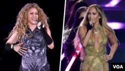 Shakira dan Jennifer Lopez akan tampil dalam pertunjukan sela pertandingan final sepakbola Amerika "Super Bowl 2020". (Foto: dok).