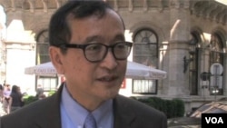 Cambodian opposition leader Sam Rainsy