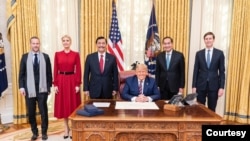 Indonesian Coordinating Minister for Maritime Affairs and Investment Luhut Binsar Pandjaitan and Indonesian Ambassador to the U.S. Muhammad Lutfi met with President Donald Trump, Nov. 17, 2020. (Photo: Courtesy Indonesian Ministry for Maritime Affairs)