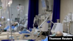 이란 수도 테헤란의 병원에 입원한 신종 코로나바이러스 감염 환자들.