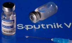FILE PHOTO: File labelled "Sputnik V coronavirus disease (COVID-19) vaccine", March 24, 2021.
