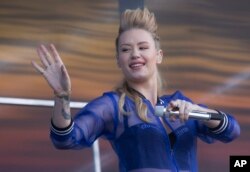Australian singer Iggy Azalea performs on the main stage at Wireless festival in Finsbury Park, north London, July 4, 2014.