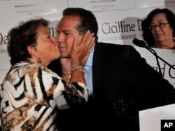 Rhode Island Democratic Congressman David Cicilline and his mother, Sabra.