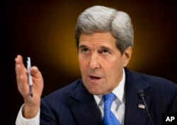 Secretary of State John Kerry testifies on Capitol Hill in Washington, March 11, 2015, before the Senate Foreign Relation Committee.