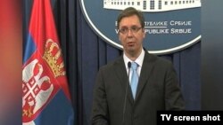 Premijer Srbije, Aleksandar Vučić na konferenciji za novinare u Vladi Srbije, 12. avgust 2014.